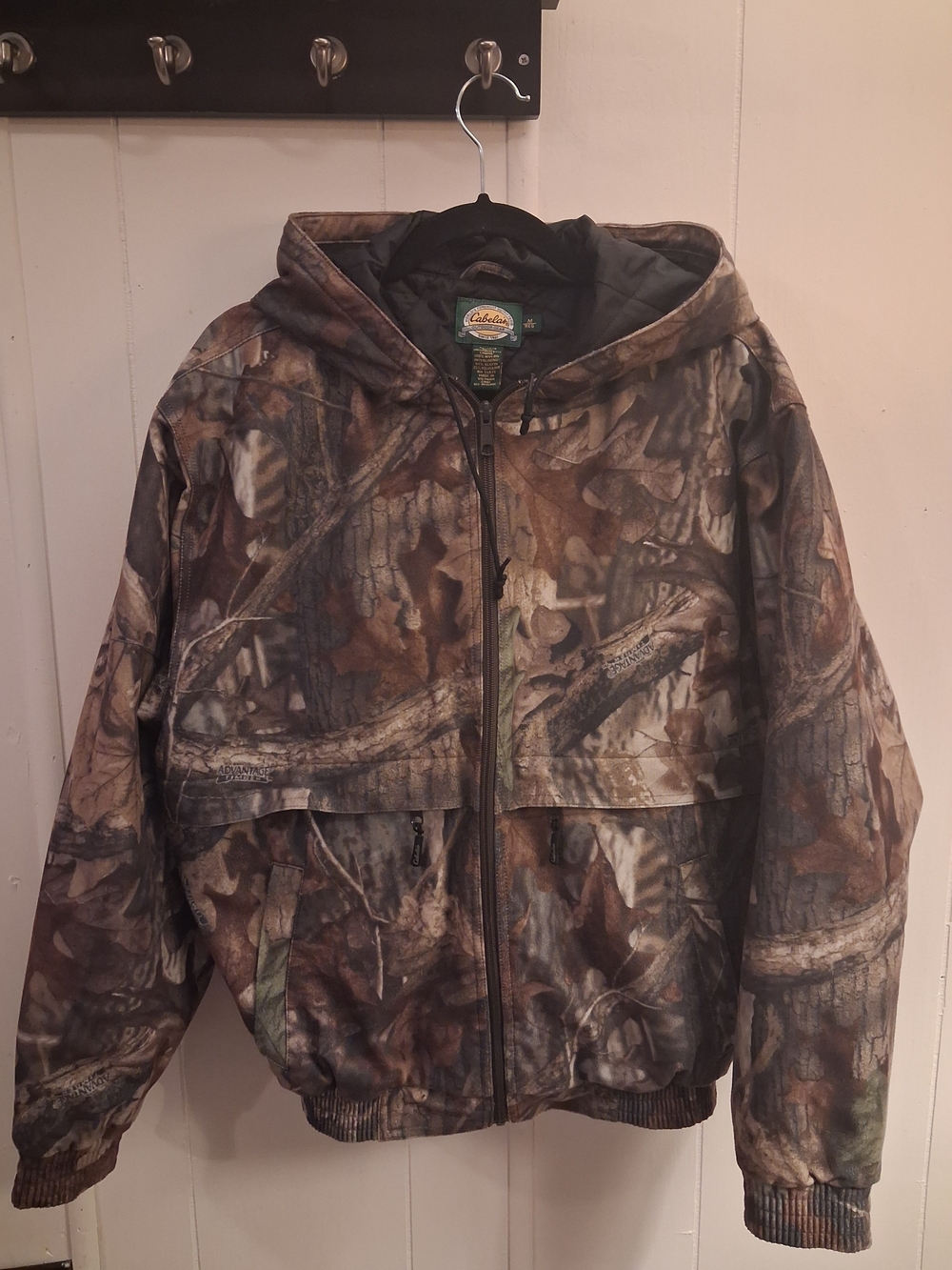 Cabela's Camo Hooded Jacket - Brown/Green
